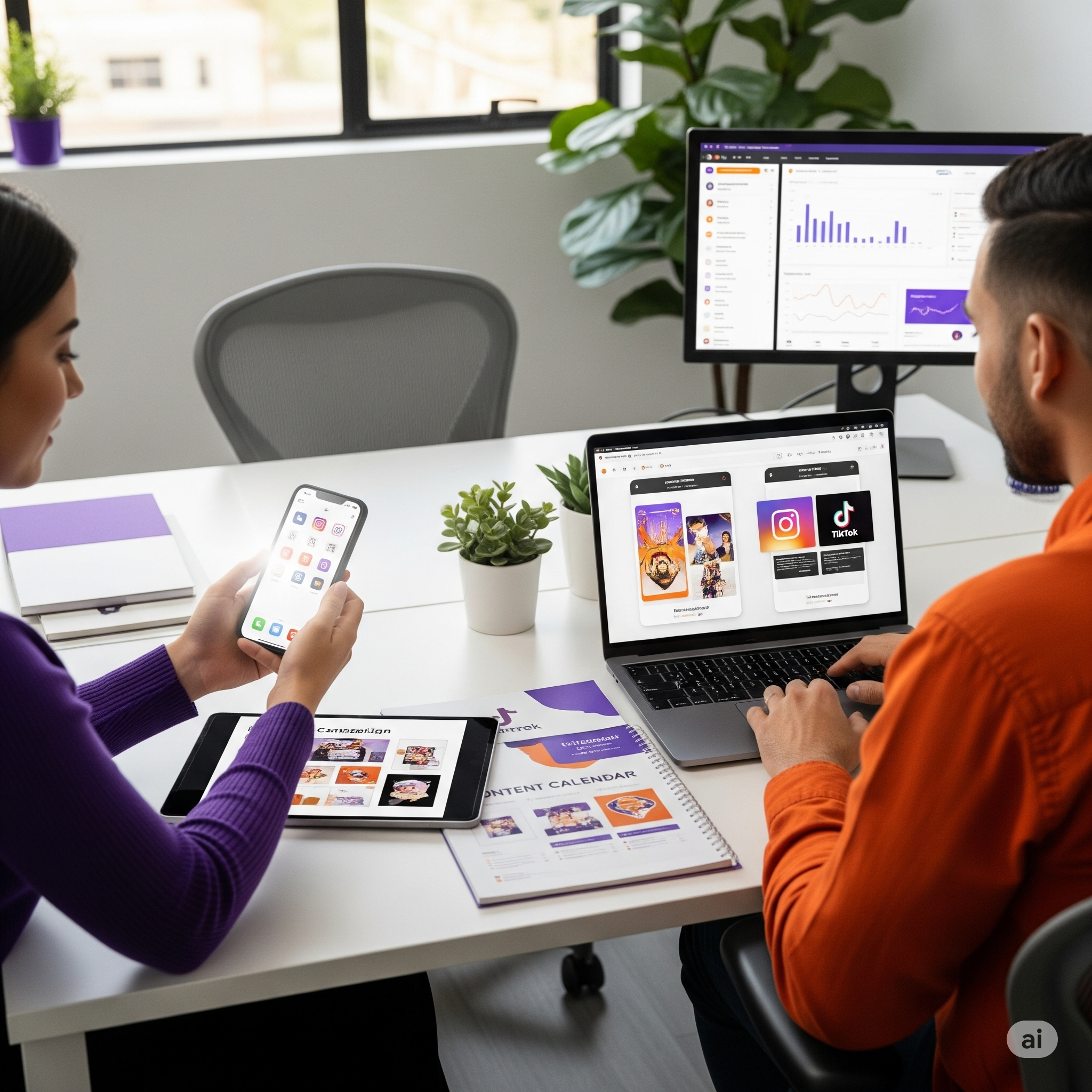 Team working on strategy